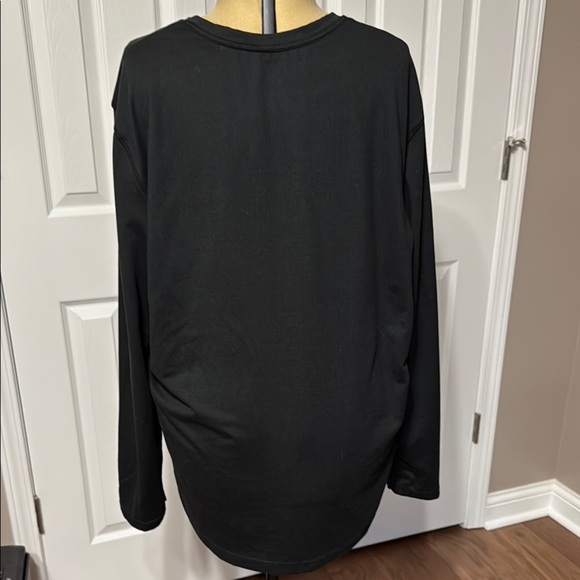 Black Long Sleeve Shirt with Red Logo - Picture 3 of 4